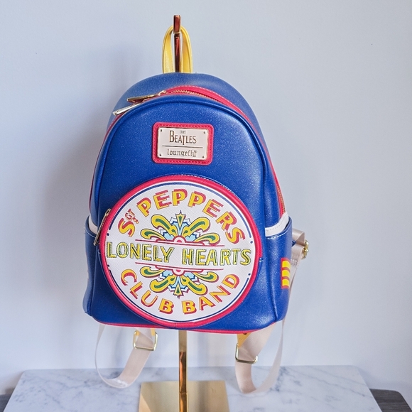 Loungefly New The Beatles SGT Peppers Lonely Hearts Club Band Fan Mini Backpack - Picture 12 of 12